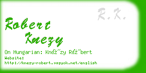 robert knezy business card